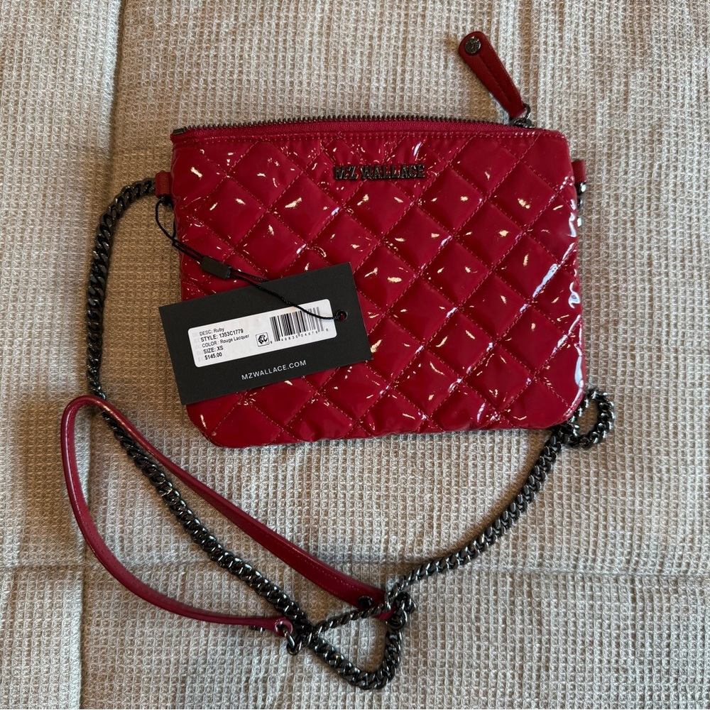 MZ Wallace Ruby in Rouge Lacquer
